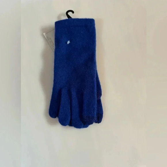 LOUISA PERINI WOMENS CASHMERE GLOVES Blue NWT - Picture 3 of 3